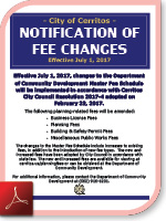 Notification of Fee Changes