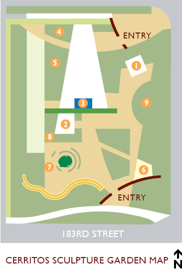 Map of Cerritos Sculpture Garden